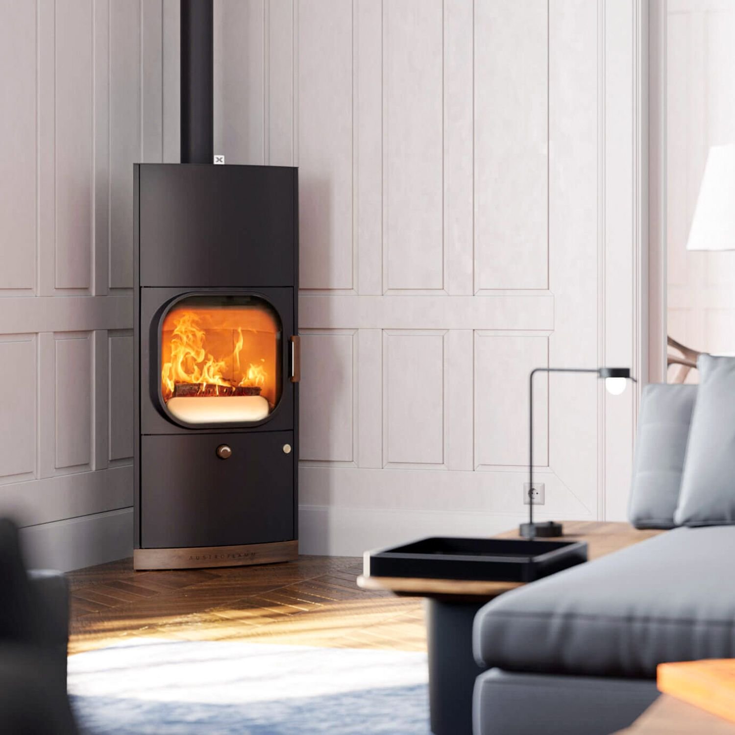 2 Kaminofen Austroflamm Kylie Xtra 2.0 – 6 kW Stahl Schwarz, Speicherfunktion & raumluftunabhängig (2023) – Bild 1