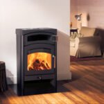 Austroflamm Pallas Kaminofen Stahl Grau – 9 kW Holzofen mit Kochplatten