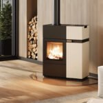 Austroflamm Quadra Duo Pelletofen – Hybridofen für Holz & Pellets, 7 kW, modernes Stahl-Design