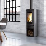 Edilkamin Tally Evo KamiEdilkamin Tally Evo – 8,1 kW Kaminofen | Große Sichtscheibe, Scheibenspülung, externe Zuluft, verschiedene Verkleidungennofen Stahl Grau