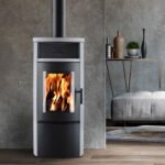 Eurohr Xero Kaminofen – 7 kW Holzofen mit Speicherelementen & geschwungener Sichtscheibe