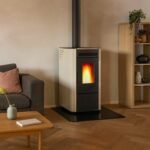 Extraflame Ketty 5.0 Pelletofen Elfenbein – 5 kW, 91,3 % Wirkungsgrad, 24h Dauerbetrieb & 13 kg Tank