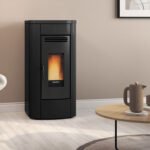 Extraflame Klaudia Plus 5.0 Pelletofen – 8 kW, 92,5 % Wirkungsgrad, Schwarz – Umweltfreundlicher & effizienter Pelletkamin
