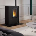Extraflame Luisella 5.0 Maxi Pelletofen – Kompakter 7 kW Pelletofen in Schwarz