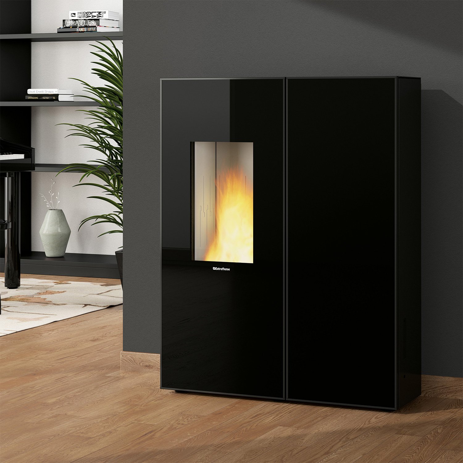 Extraflame Prestige Line Sharon Plus Crystal Pelletofen Schwarz Extraflame Prestige Line SharoExtraflame Sharon Plus Crystal Pelletofen Schwarz – 10 kW, 91,7 % Wirkungsgrad, modernes Crystal-Designn Plus Crystal Pelletofen Schwarz – Bild 1