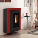 Extraflame Souvenir Plus Steel 5.0 Pelletofen – Bordeauxrot | 10 kW Hochleistungs-Pelletofen
