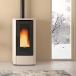 Extraflame Teorema Pelletofen 10 kW – Moderner Premium-Pelletkamin mit Automatik, Raumsonde & Majolika-Keramik