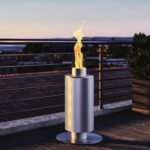 GRDN Kalayo tubo S – Rauchfreie Feuersäule aus Edelstahl für Garten, Balkon & Terrasse (Outdoorkamin)