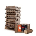 Heizfuxx Nestro XL Red Holzbriketts – 300 kg Palette (30 × 10 kg) | Lange Brenndauer & ruhiges Flammenbild