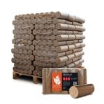 Heizfuxx Nestro XL Red Holzbriketts – 960 kg Palette (96 × 10 kg) | Lange Brenndauer | FSC® Hartholz | 4,8 kWh/kg