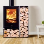 Kunst Stoves Ficus Kaminofen – 7,5 kW | Moderner Holzofen mit Panoramascheibe & Holzfach
