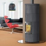 Lotus M2 Kaminofen – 6 kW Speicherofen, Turbo-Clean, Clean Burn, Steinverkleidung, 120 m³ Heizleistung