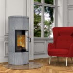 Lotus Maestro 1 Kaminofen – 6 kW, Naturstein, Clean Burn, Speicherofen, Panoramascheibe