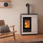 Olsberg Epana Pelletofen 6 kW – WLAN, Sprachsteuerung & Ambiente-Beleuchtung | Keramik Weiß