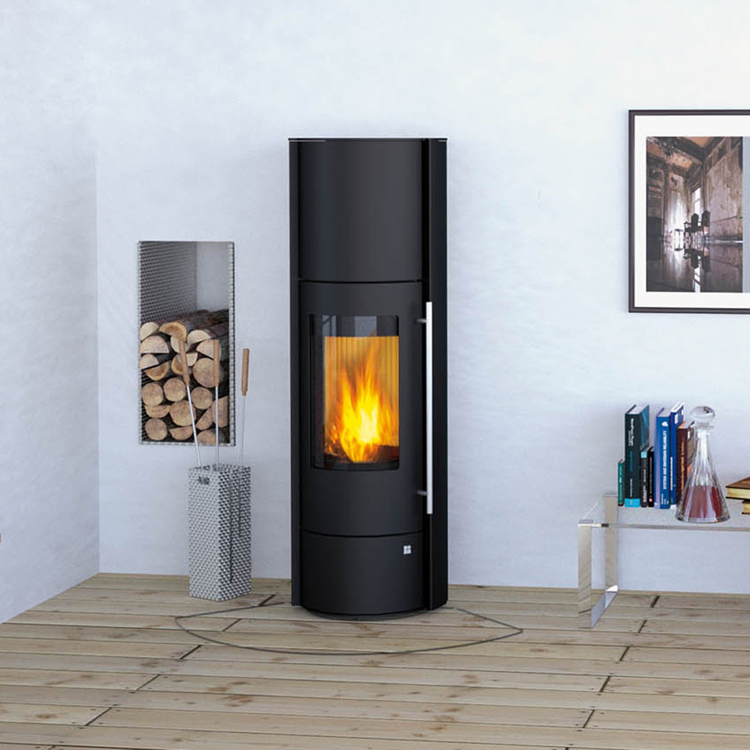 Olsberg Tenorio PowerSystem Compact Kaminofen Stahl Schwarz Olsberg Tenorio PowerSystem Compact – 5 kW Kaminofen mit Olivin-SpeicherBloc & DIBt-Zulassung – Bild 1