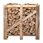 Kaminholz 1 m³ – Ofenfertiges Brennholz in Gitterbox, trocken & hochwertig