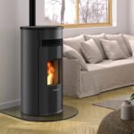 Oranier Sando 60 Pelletofen Schwarz – 8 kW, LAS-Anschluss, WiFi & automatische Brennertopf-Reinigung