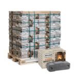 REKORD Braunkohlebriketts – 900 kg Palette (90 × 10 kg) | Lange Brenndauer | Lausitzer Energie