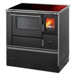 Westminster K 176 F/A 90 Küchenofen Schwarz – Holzherd mit Backfach & Cerankochfeld (5 kW)