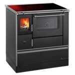 Westminster K 176 F/A 90 Küchenofen Schwarz – Holzherd mit Backfach & Cerankochfeld (5 kW)