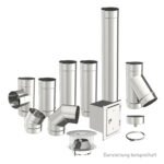 Holetherm Sanierungsschornstein 130 mm – Einwandiger Edelstahlschornstein Set 15 m